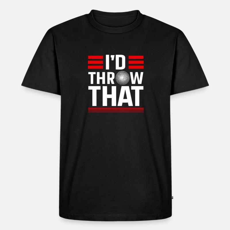 Kugelstoßen Werfen Leichtathletik - Männer Premium Bio T-Shirt - Schwarz