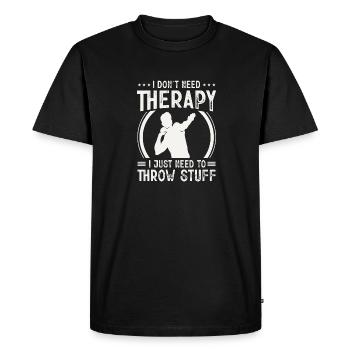 Lancer du poids Athlétisme - T-shirt Premium bio Homme - noir - Devant - Nico (187cm)