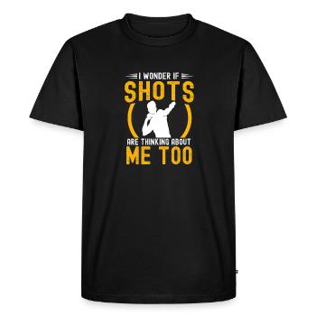 Lancer du poids Athlétisme - T-shirt Premium bio Homme - noir - Devant - Nico (187cm)
