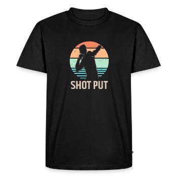 Lancer du poids Athlétisme - T-shirt Premium bio Homme - noir - Devant - Nico (187cm)