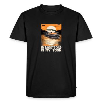 Mon enfant préféré est mon toon funny ponton - T-shirt Premium bio Homme - noir - Devant - Nico (187cm)