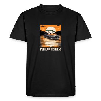 Pontoon Princess Motorboating Queen Pontooning - T-shirt Premium bio Homme - noir - Devant - Nico (187cm)