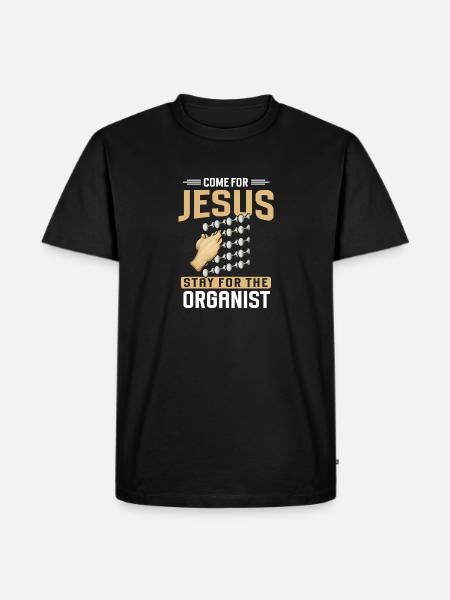 Organist: Organist, Kyrkoorganist, Orgel - Ekologisk premium-T-shirt herr - svart