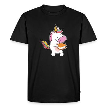 Camper Kids Cute Smore Unicorn Marshmallow - Men's Premium Organic T-Shirt - black - Front - Nico (187cm)