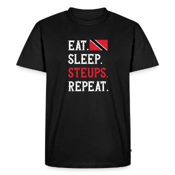 Drapeau de Trinité-et-Tobago - T-shirt Premium bio Homme - noir - Devant - Nico (187cm)