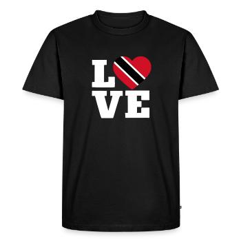 Drapeau de Trinité-et-Tobago - T-shirt Premium bio Homme - noir - Devant - Nico (187cm)