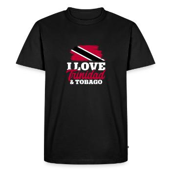 Drapeau de Trinité-et-Tobago - T-shirt Premium bio Homme - noir - Devant - Nico (187cm)