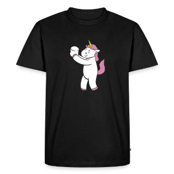 Smore Unicorn Kids Marshmallow Camping Camper - Men's Premium Organic T-Shirt - black - Front - Nico (187cm)