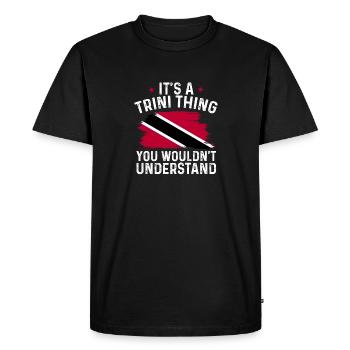 Drapeau de Trinité-et-Tobago - T-shirt Premium bio Homme - noir - Devant - Nico (187cm)