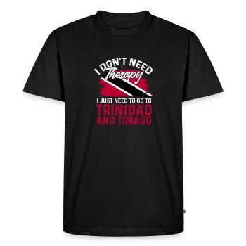 Drapeau de Trinité-et-Tobago - T-shirt Premium bio Homme - noir - Devant - Nico (187cm)