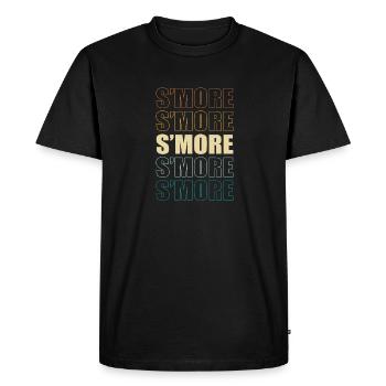 Vintage Marshmallow Camper Camping Smore - Men's Premium Organic T-Shirt - black - Front - Nico (187cm)