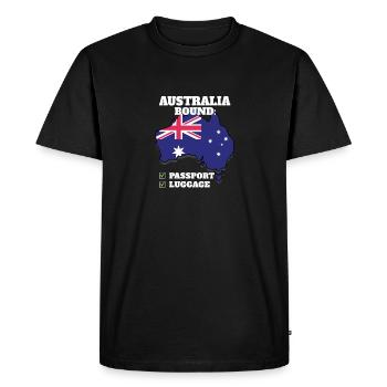 Australie Voyage à destination du pays Drapeau australien - T-shirt Premium bio Homme - noir - Devant - Nico (187cm)
