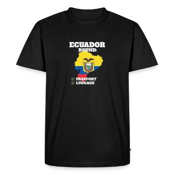 Voyage Pays à destination de l’Équateur Drapeau équatorien - T-shirt Premium bio Homme - noir - Devant - Nico (187cm)