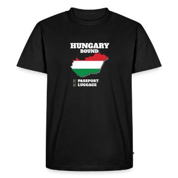 Hungary Bound Country Travel Hungarian Flag - Men's Premium Organic T-Shirt - black - Front - Nico (187cm)