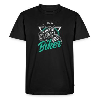 I'm a motorcyclist biker motorbike cruising - Men's Premium Organic T-Shirt - black - Front - Nico (187cm)