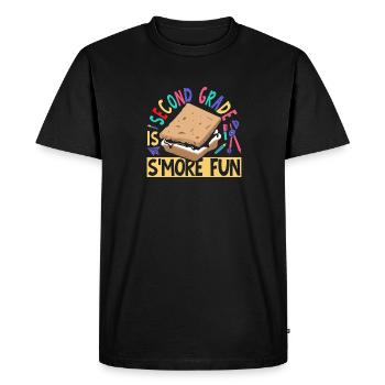 Marshmallow Camping Kids Campfire Second Grade est - T-shirt Premium bio Homme - noir - Devant - Nico (187cm)