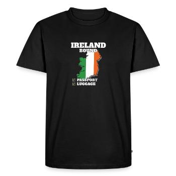 Ireland Bound Country Travel Irish Flag Vacation - Men's Premium Organic T-Shirt - black - Front - Nico (187cm)