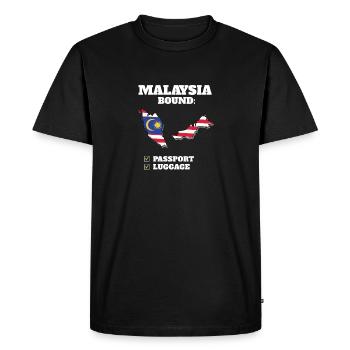 Voyage à destination de la Malaisie Drapeau malaisien - T-shirt Premium bio Homme - noir - Devant - Nico (187cm)
