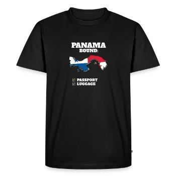 Panama Bound Country Travel Drapeau panaméen - T-shirt Premium bio Homme - noir - Devant - Nico (187cm)
