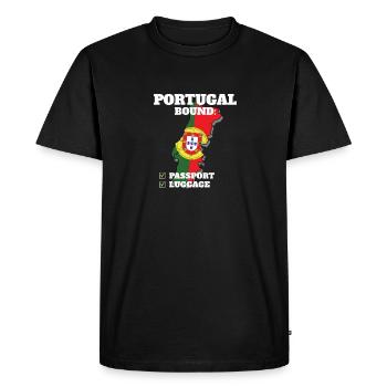 Portugal Pays à destination Voyage Drapeau portugais - T-shirt Premium bio Homme - noir - Devant - Nico (187cm)