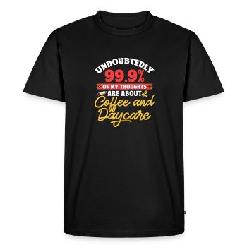 Éducateur d’enseignants en garderie - T-shirt Premium bio Homme - noir - Devant - Nico (187cm)