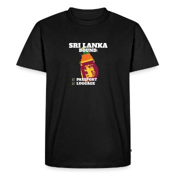 Sri Lanka Bound Country Travel Sri Lankan Flag - Men's Premium Organic T-Shirt - black - Front - Nico (187cm)