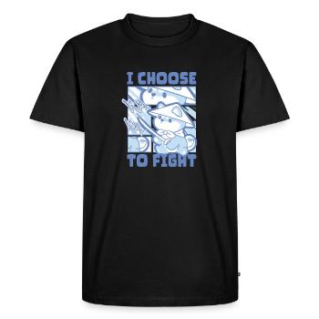 Je choisis le combat - T-shirt Premium bio Homme - noir - Devant - Nico (187cm)