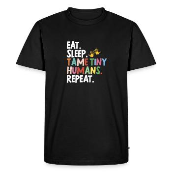 Éducateur d’enseignants en garderie - T-shirt Premium bio Homme - noir - Devant - Nico (187cm)