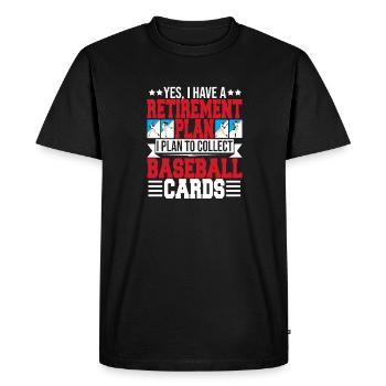 C’est drôle que je prévoie de collecter des cartes de baseball Trader Coll - T-shirt Premium bio Homme - noir - Devant - Nico (187cm)