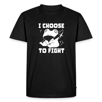 Je choisis le combat - T-shirt Premium bio Homme - noir - Devant - Nico (187cm)