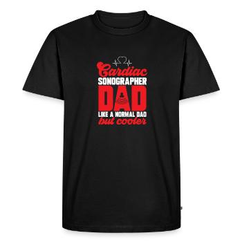 Cardiologue Échographie médicale Échographie - T-shirt Premium bio Homme - noir - Devant - Nico (187cm)