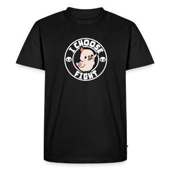 Je choisis le combat - T-shirt Premium bio Homme - noir - Devant - Nico (187cm)