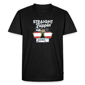 Straight Trippin' Autriche Vacation Tour Travel - T-shirt Premium bio Homme - noir - Devant - Nico (187cm)