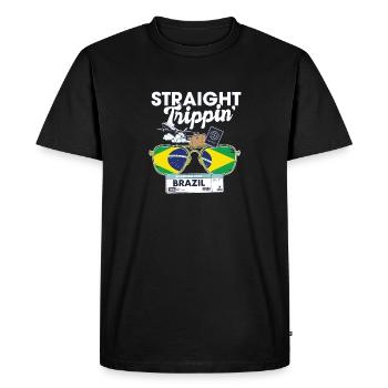 Straight Trippin' Brésil Vacation Tour Voyage - T-shirt Premium bio Homme - noir - Devant - Nico (187cm)
