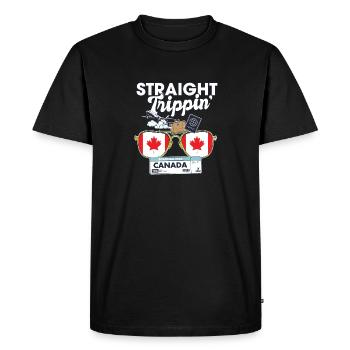 Straight Trippin' Canada Vacation Tour Voyage - T-shirt Premium bio Homme - noir - Devant - Nico (187cm)