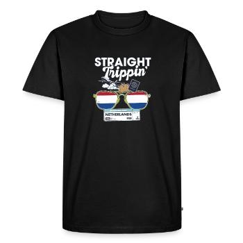 Straight Trippin' Pays-Bas Vacation Tour - T-shirt Premium bio Homme - noir - Devant - Nico (187cm)