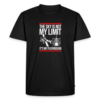 Modèle d’avion télécommandé - T-shirt Premium bio Homme - noir - Devant - Nico (187cm)