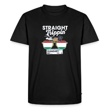 Straight Trippin' Hungary Vacation Tour Travel - Men's Premium Organic T-Shirt - black - Front - Nico (187cm)