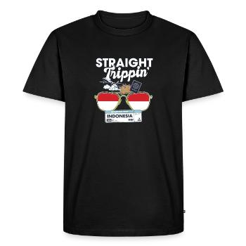 Straight Trippin' Indonesia Vacation Tour Travel - T-shirt Premium bio Homme - noir - Devant - Nico (187cm)