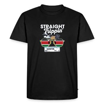 Straight Trippin' Kenya Vacation Tour Travel Trip - T-shirt Premium bio Homme - noir - Devant - Nico (187cm)