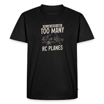 Modèle d’avion télécommandé - T-shirt Premium bio Homme - noir - Devant - Nico (187cm)