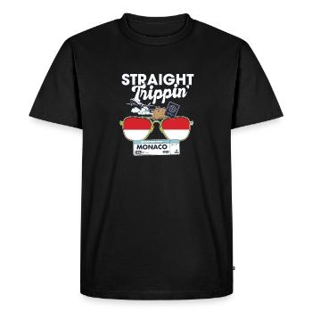Straight Trippin' Monaco Vacation Tour Travel - T-shirt Premium bio Homme - noir - Devant - Nico (187cm)