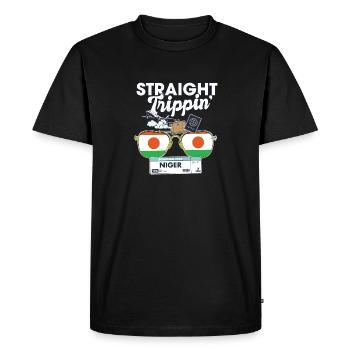 Straight Trippin' Nigerien Vacation Tour Travel - T-shirt Premium bio Homme - noir - Devant - Nico (187cm)
