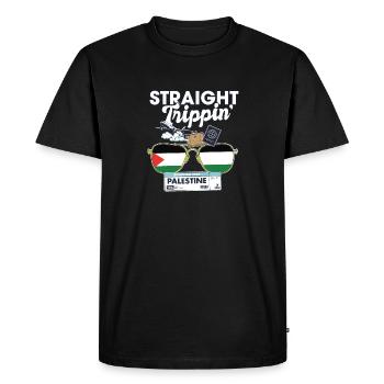 Straight Trippin' Palestine Vacation Tour Travel - T-shirt Premium bio Homme - noir - Devant - Nico (187cm)
