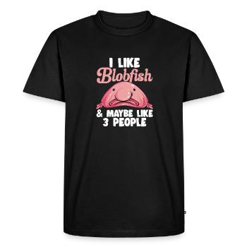 Blob fish - Men's Premium Organic T-Shirt - black - Front - Nico (187cm)