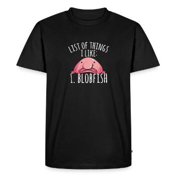 Blob fish - Men's Premium Organic T-Shirt - black - Front - Nico (187cm)