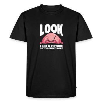 Blob fish - Men's Premium Organic T-Shirt - black - Front - Nico (187cm)