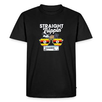 Straight Trippin' Uganda Vacation Tour Travel - T-shirt Premium bio Homme - noir - Devant - Nico (187cm)