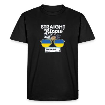 Straight Trippin' Ukraine Vacation Tour Travel - Men's Premium Organic T-Shirt - black - Front - Nico (187cm)