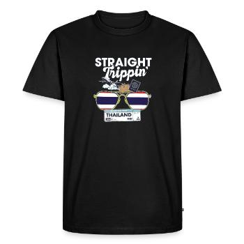 Straight Trippin' Thailand Vacation Tour Travel - Men's Premium Organic T-Shirt - black - Front - Nico (187cm)
